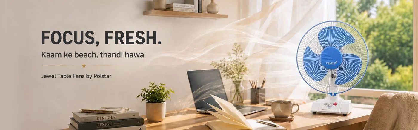Focus, Fresh — Jewel Table Fan by Polstar